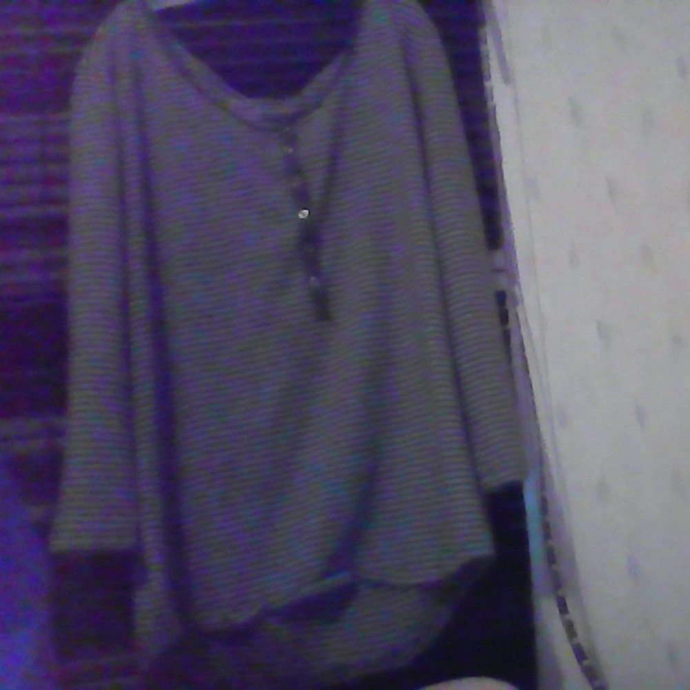 green longsleeve shirt with white stripes